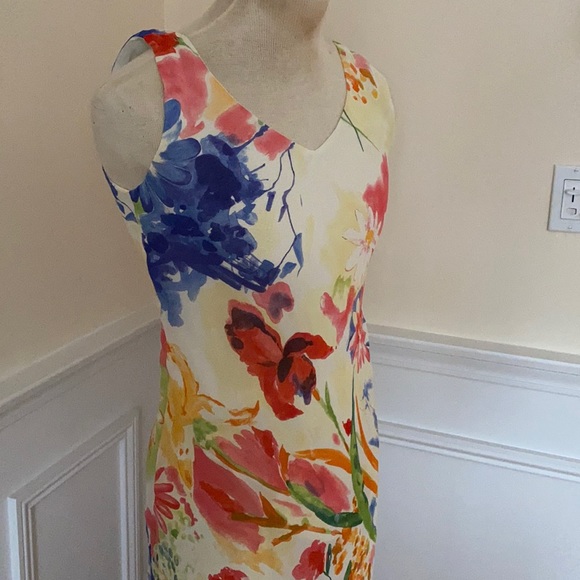 Tessuto Vintage Long V-neck Sleeveless Dress - Picture 2 of 12